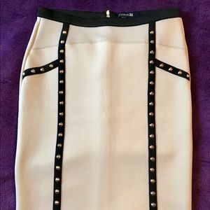 Studded Pencil Skirt: (22inch in length)